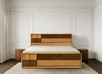4 Square Natural Teak Wood Cot