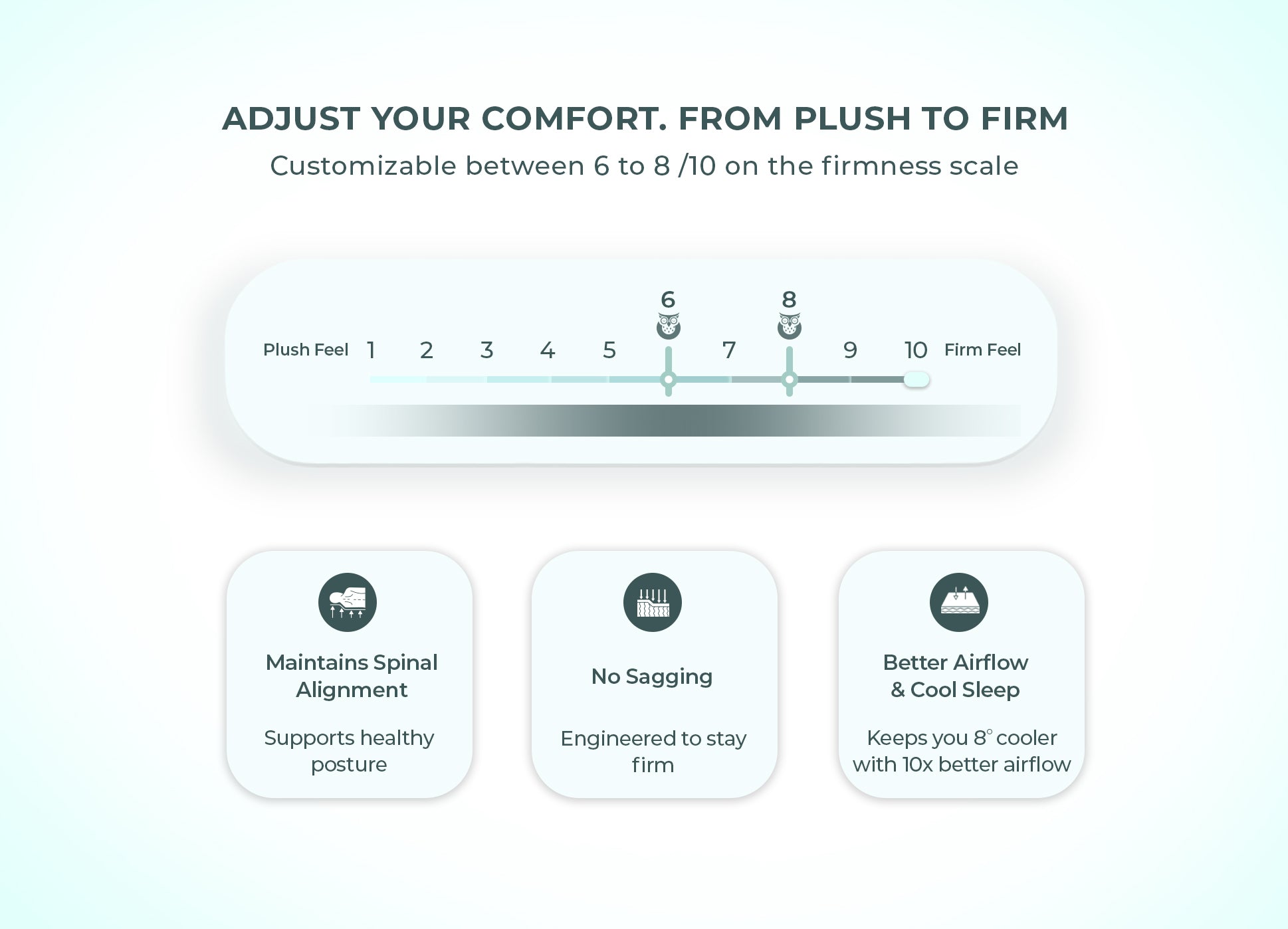 Morning Owl Comfort Craft 3D Latex Mattress Adjustable Comfort Levels & Features India