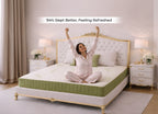 Woman Stretching on Morning Owl Comfort Craft 3D Organic Latex Mattress – Best Mattress for Back Pain India

