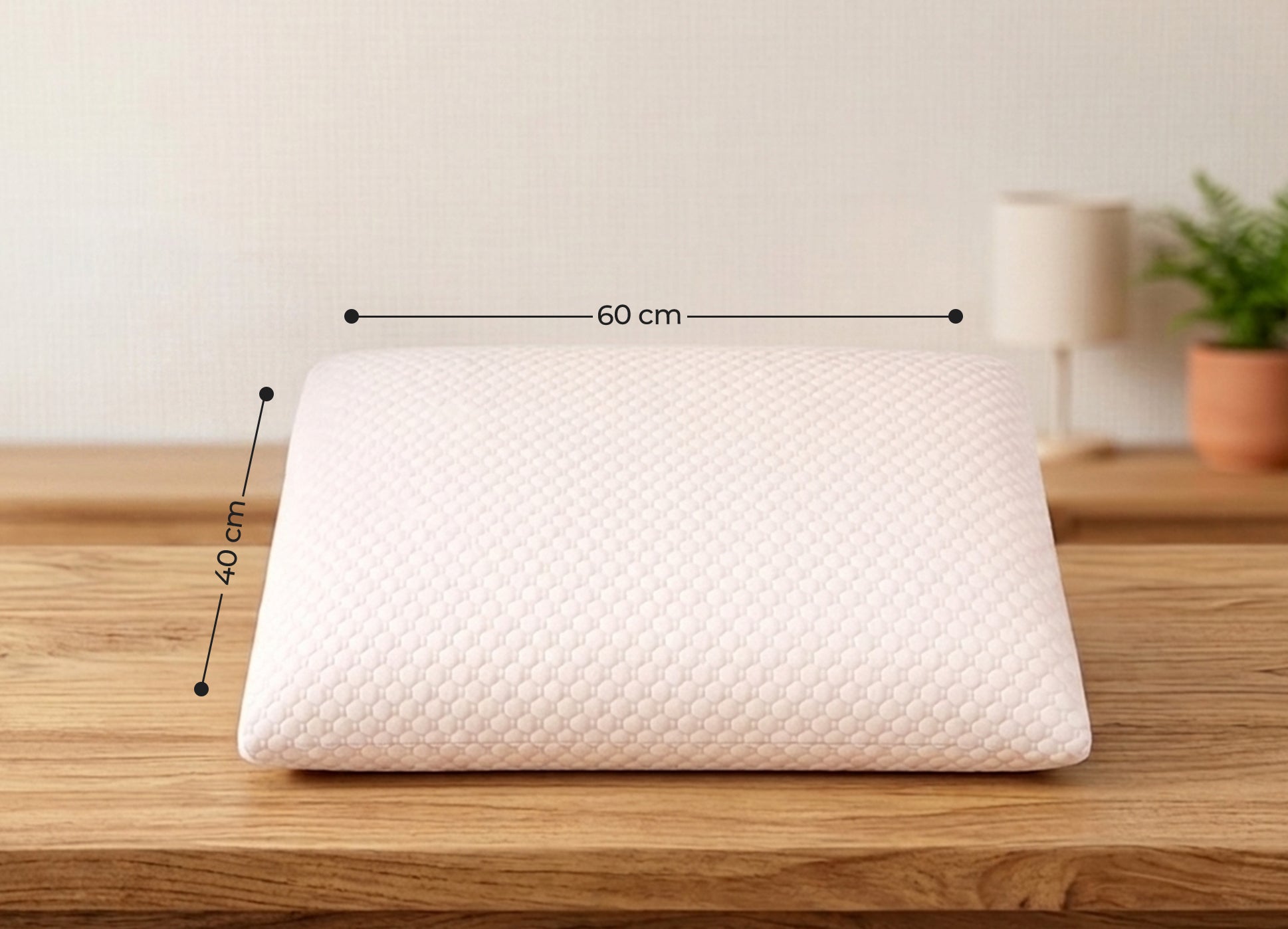 Natural Latex Pillow Side Profile View – Morning Owl | Ergonomic Design India