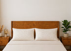 Shredded Natural Latex Pillow Set on Bed – Morning Owl | Soft & Adjustable Latex Pillow India