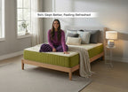 Woman Sitting on Morning Owl Superia Organic Latex Mattress Feeling Refreshed – Best Mattress India