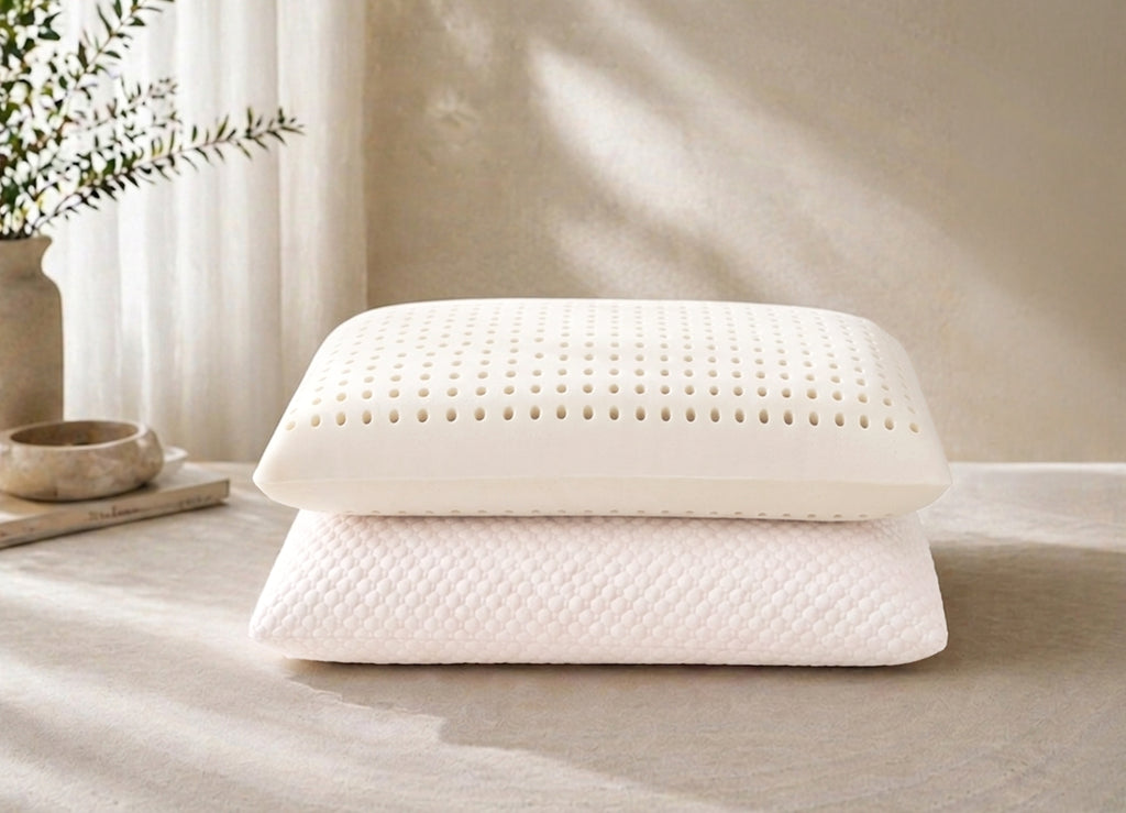 White Regular Natural Latex Pillow – Morning Owl | Chemical-Free & GOLS Certified