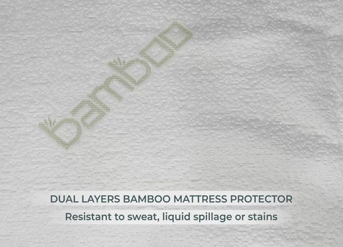 Morning Owl Bamboo Mattress Protector dual layer AquaShield protective and BambooSoft comfort layer waterproof India